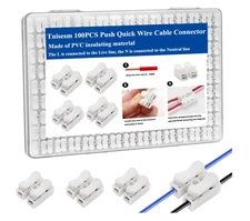 Push Quick Wire Cable Connector,White Wiring Terminal ,100Pcs