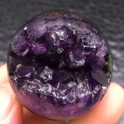 Natural Uruguay Amethyst Geode Cluster -Open Sphere Crystal Display Specimen 1Pc