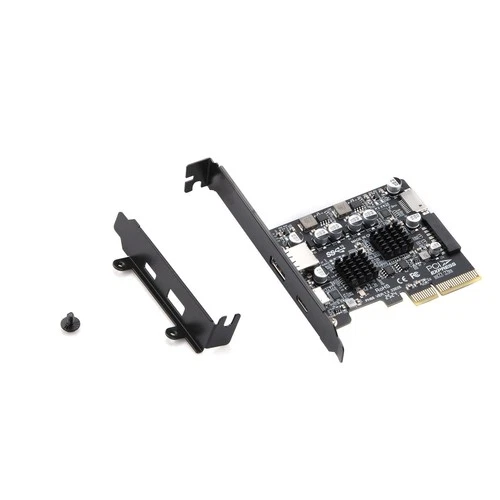 PCIe 3.0 to USB 3.2 Gen2 10Gbps Expansion Card With Dual 10Gbps Ports Black