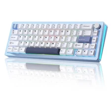 YUNZII AL66 Wireless Mechanical Keyboard Full Aluminum CNC 65% Knob Milk Switch
