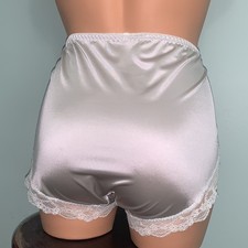 NEW Glossy Secret Stretch Satin 1X Hi Cut Bikini Brief Panties SILKY  2nd Skin
