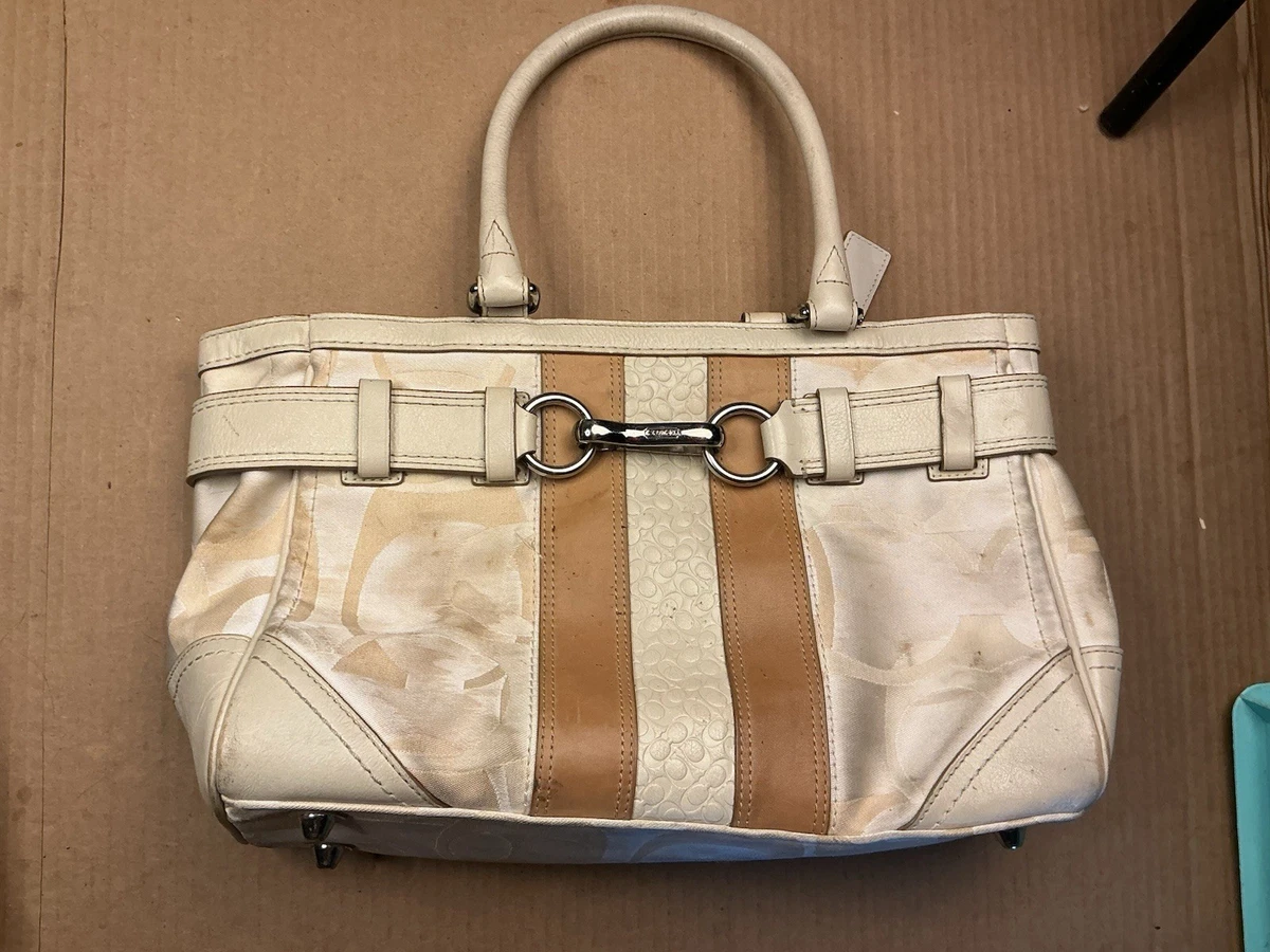 Coach Hampton Satchel/Top Handle Bag Striped Bags & Handbags for