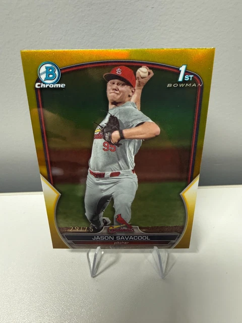 Jason Savacool 2023 Bowman Draft Chrome 1st Yellow Refractor /75 #BDC-200