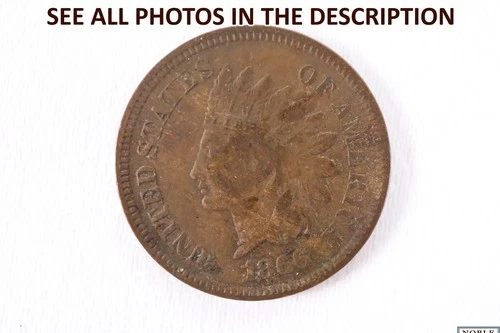 NobleSpirit (TM) Semi-Key 1866 Indian Head Cent VF Very Fine