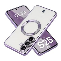 HandyhüLle FüR Galaxy S25 Plus Bizon Case Cover SchutzhüLle Transparent-Violet