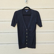 Banana Republic black short sleeve cardigan small