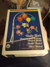 VINTAGE Dolly Toy's RAGGEDY ANN  ANDY MUSICAL MOBILE In Original Box