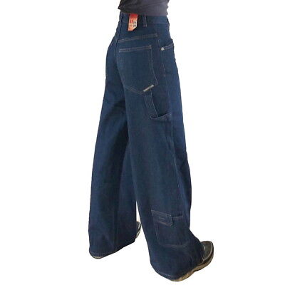 Ladies Girls Mens Vintage Wide Leg 90s Baggy Skater Jeans Denim Trousers Painter Ebay