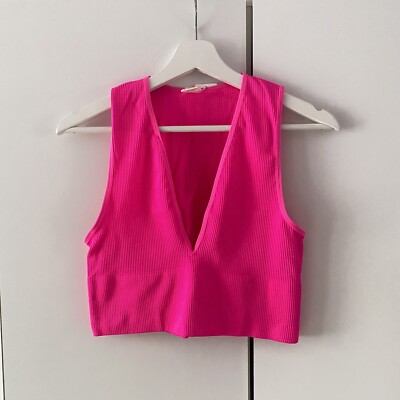 Urban Outfitters Josie Ribbed V-Neck Vest Top Size XL Crop