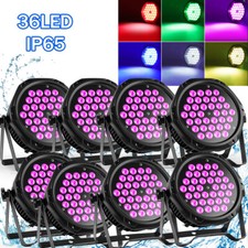 8PCS GdjRttk IP65 Outdoor Waterproof 36x10w LED Par Stage Lighting RGBW DMX DJ