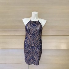 Blue Rose Gold Party Dress