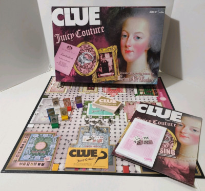 2009 CLUE Juicy Couture Crimes Of Couture Board Game Complete Great Condition