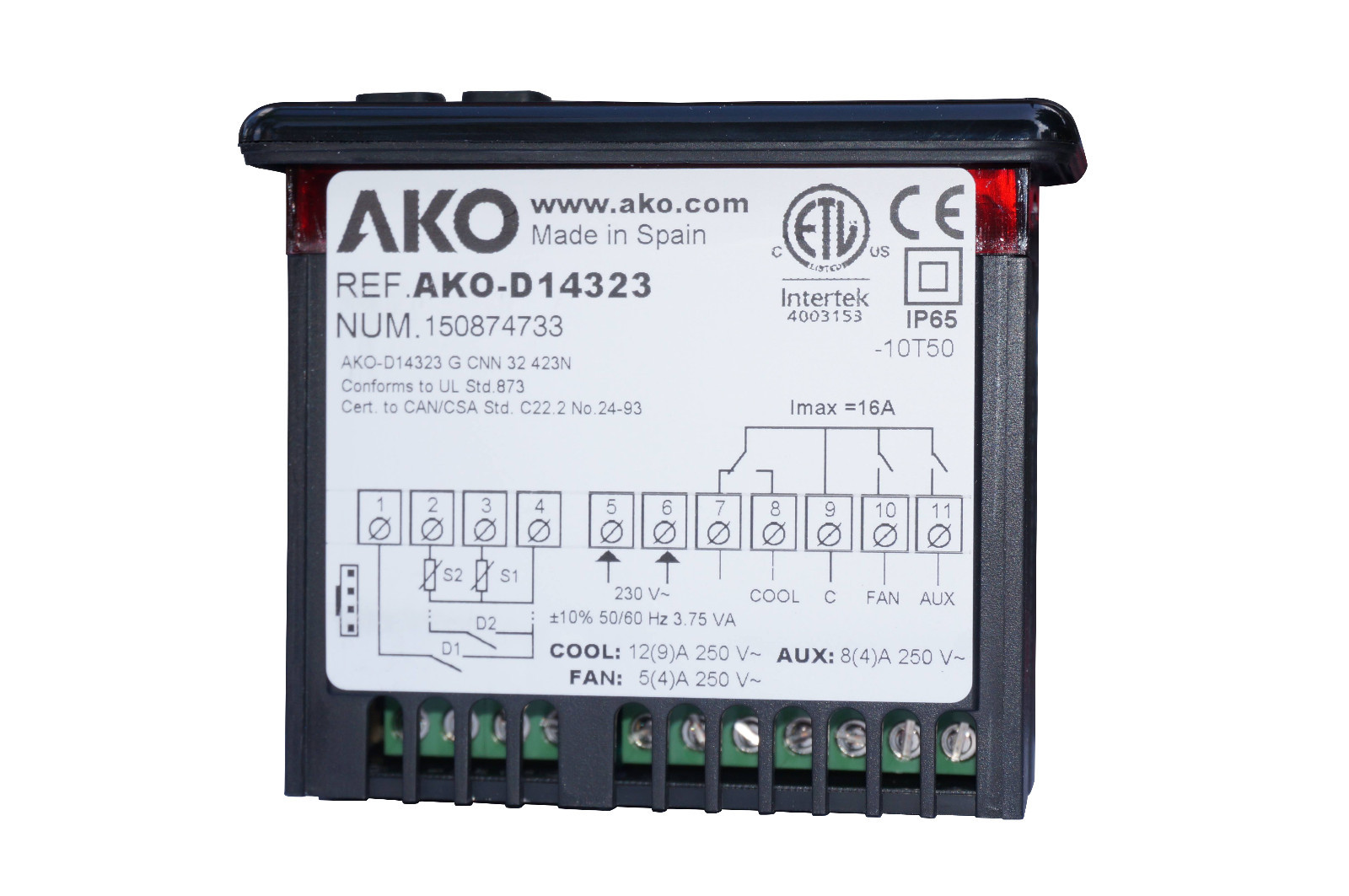 AKO D-14323 230v Industrial Digital Thermostat Controller for Freezers ...