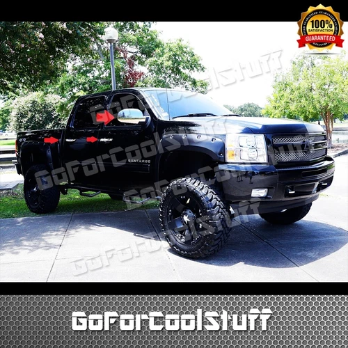 For Chevy Silverado 07-08 0910 11 12 13 4 Handle W/O Pk+Full Mirror Chrome Cover