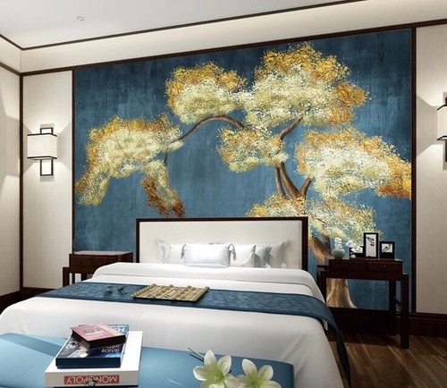 3D Yellow Branch ZHUA5564 Wallpaper Wall Murals Removable Self-adhesive Ann 24 - Photo 2/11