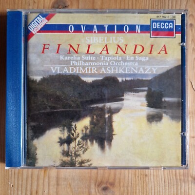 Jean Sibelius Vladimir Ashkenazy  Finlandia Karelia Suite Tapiola En Saga CD