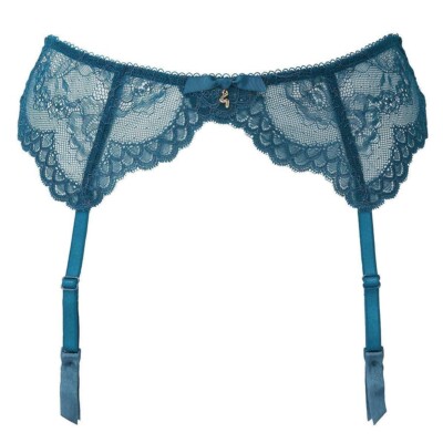 Gossard Superboost Ink Blue Strapsgürtel Spitze Waspie Strapsgürtel 7712 Small