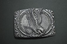 Vintage 1993 Soaring Eagle Nature Detailed Biker Belt Buckle Made in USA