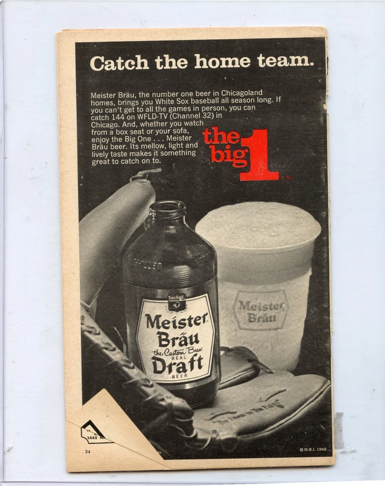 1968 Chicago White Sox World Official Scorebook - Image 2 of 2