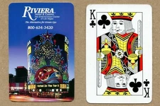 LAS VEGAS RIVIERA Hotel & Casino. King of Clubs,  SWAP PLAYING CARD