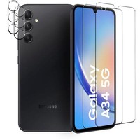 Schutzfolie FüR Samsung Galaxy A34 5G Display Schutzglas 2X Kamera Folie Glas