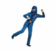 8pc Disguise Shadow Ninja Night Blue Thunder Stars Halloween Costume Child S 4-6