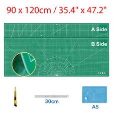 A0 - 35.4" x 47.2" Large Self Healing PVC Cutting Mat, Double Sided, Gridded