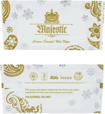 Large Lemon Scented Wet Wipes Luxury Individual Wrap Travel Hand Towels  Napkins