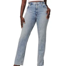 Abercrombie & Fitch The '90s Straight Ultra High Rise Split Hem 27/4