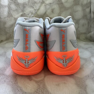 Puma MB.02 Gorange Platinum Gray/Orange Basketball Shoes  display picture 1