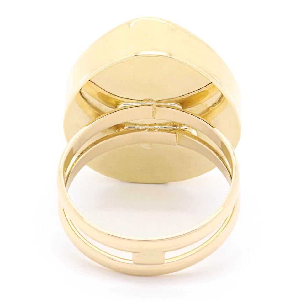 Ring 750 Gelbgold poliert mit Mabe Perle Handarbeit W 56,5 - Bild 4 von 4