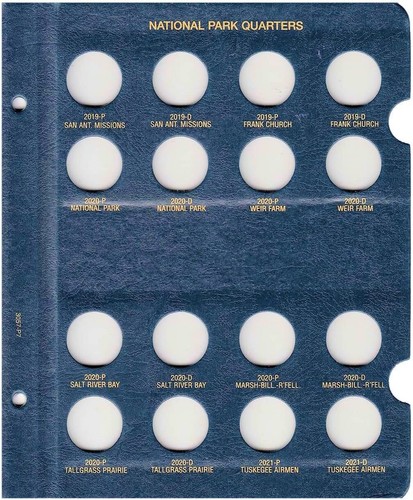Whitman US National Park Quarter Coin Album 2010-2021 P & D Mints #3057 - Picture 8 of 8