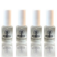 4 PCS OFFER - MEDUSA Clear Nail Polis -GLOSSY- TRANSPARENT Wet Look Nails- 11 ml