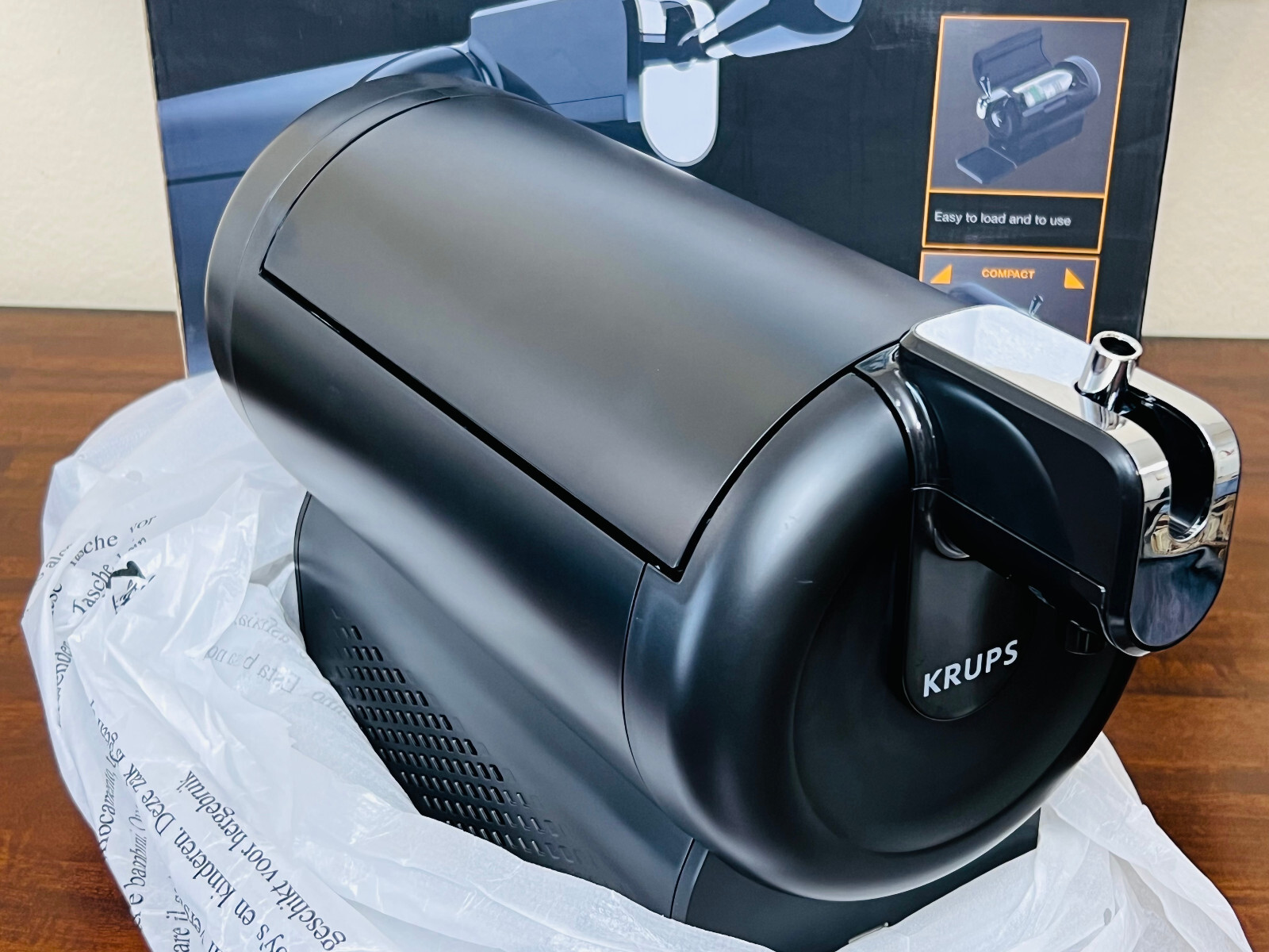 KRUPS Hopsy VB641850 The Sub Compact Draft Beer Dispenser NEW