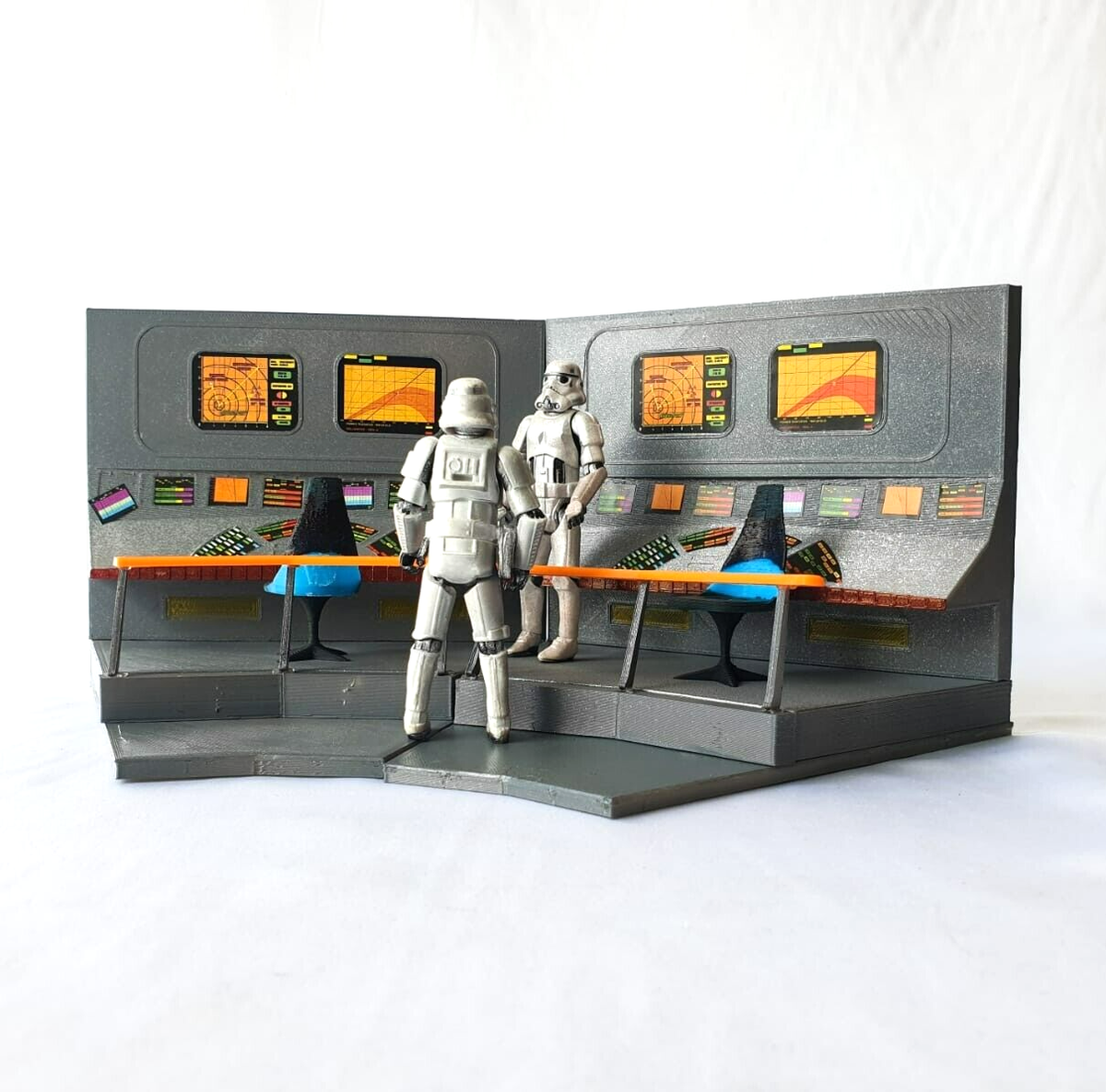 Star Trek Tos Bridge Diorama for 8 in (1:9) Mego Figure Diorama | eBay