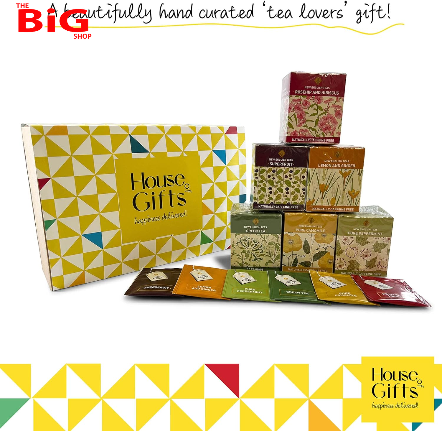 Tea Gift Set Hamper Selection 60 Individually Wrapped Herbal Tea Bag