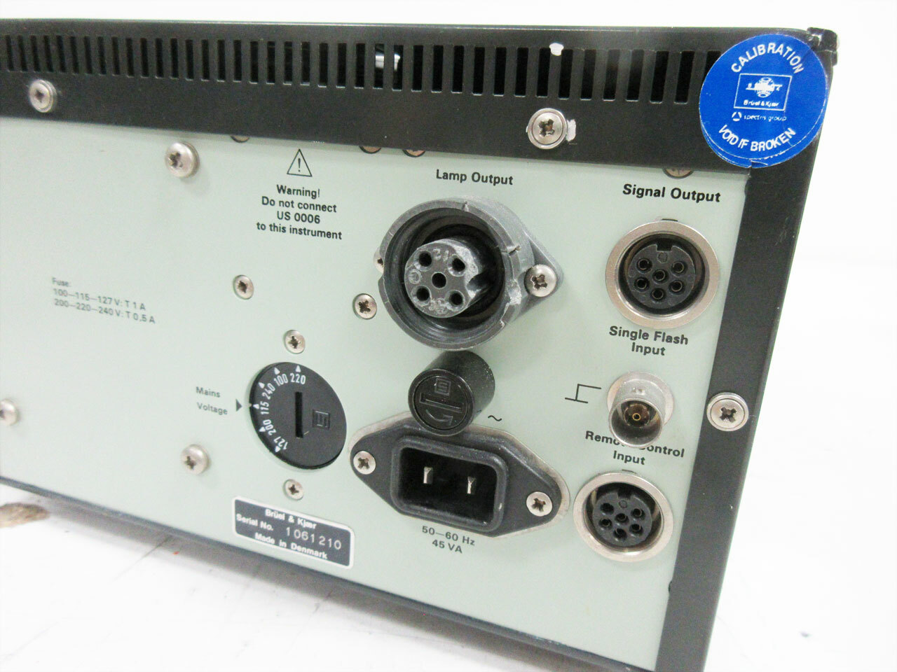 BRUEL & KJAER 4913 STROBOSCOPE ADJUSTABLE WITH US 0008 LAMP UNIT - B