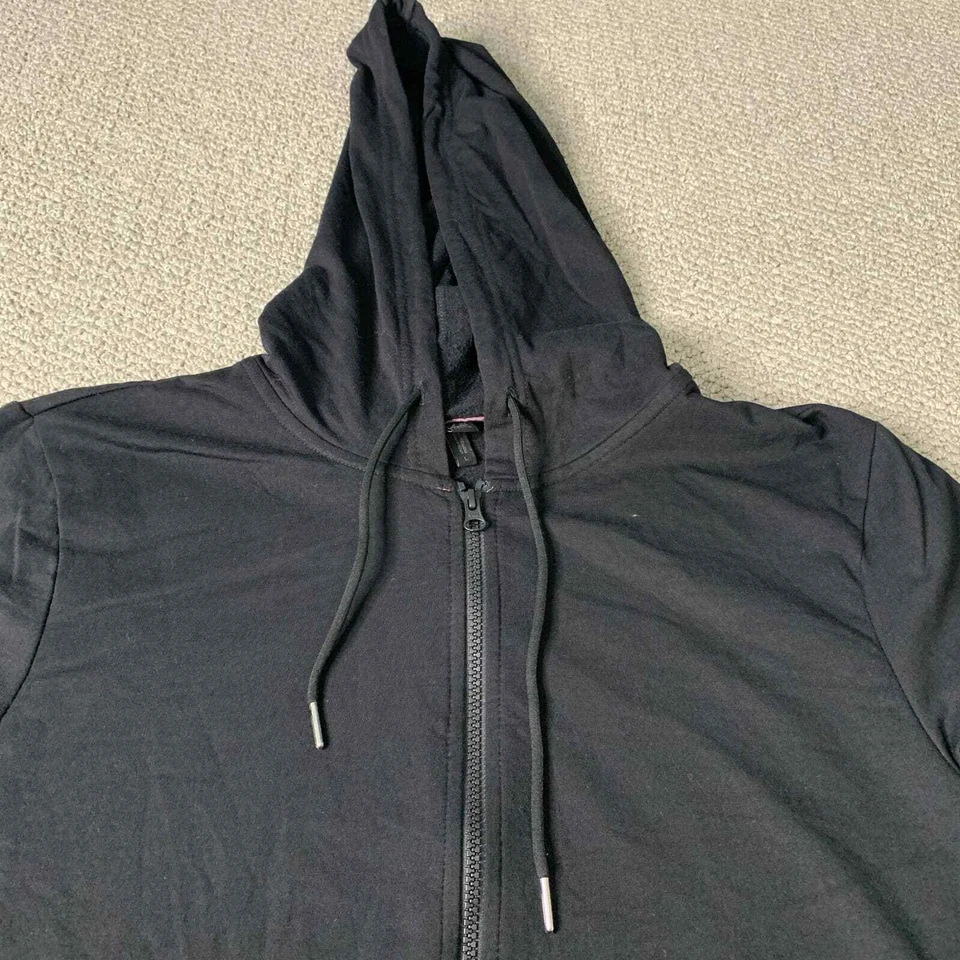 Sudadera con capucha para mujer Z By Zella talla grande negra polar cremallera completa atletismo Foto 2 de 4