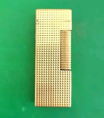Vintage Dunhill Gold  Bark  Rollagas PIPE Lighter- working & Stunning