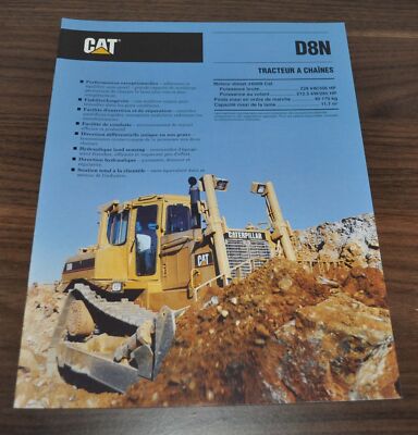Caterpillar D8N Dozer Tracteur Specification Technical Brochure Prospekt France