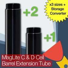 MagLite C, D Old D Cell ML300L Barrel/Body Extension Tube Storage Barrel Knurled