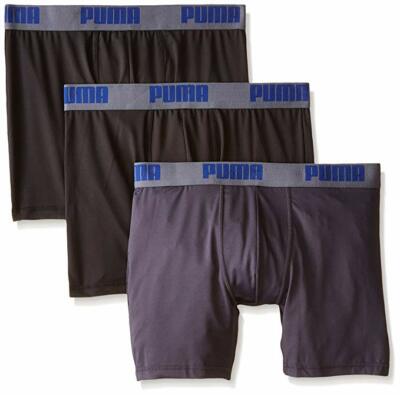 PUMA Performance Boxer Briefs 3 Pack Black Grey XL