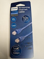 Philips Elite Cat 6 Streaming Internet Cable 3 Ft Ethernet Blue SWN7115A/27