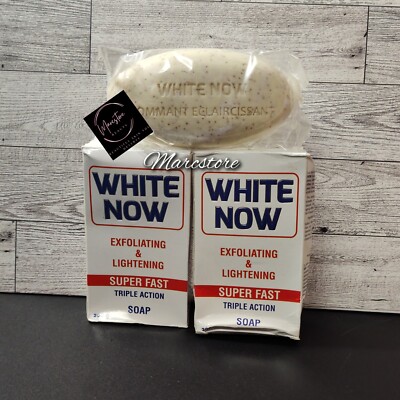 2X WHITE NOW EXFOLIATING/ LIGHTENING SUPER-FAST TRIPLE ACTION SOAP 100% ORIGINAL