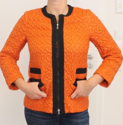 Bogner Diella Womens Blazer Orange Black Size 36 S or 38 M New 
