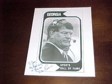 Dan Reeves Georgia Sports Hall of Fame Signed Football Photo with inscription 