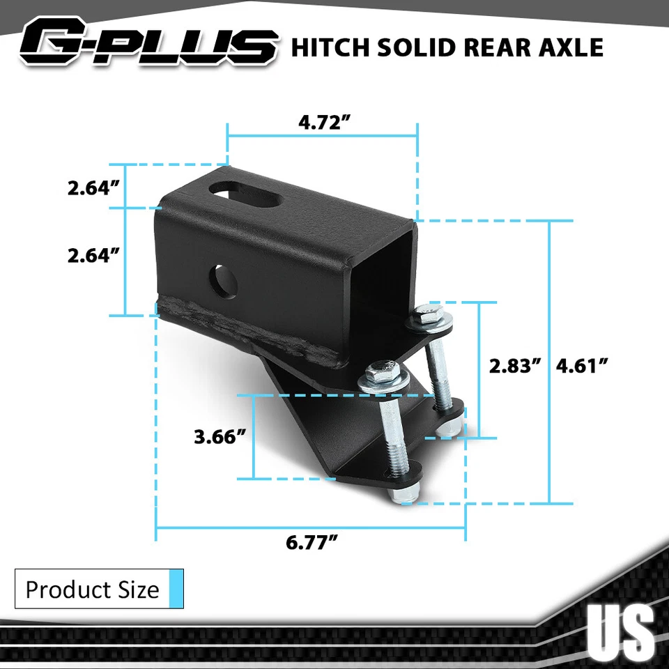 Rear 2" Receiver Hitch fit for 2007-24 Honda Rancher TRX 420 Solid Rear Axle - Image 4 of 4