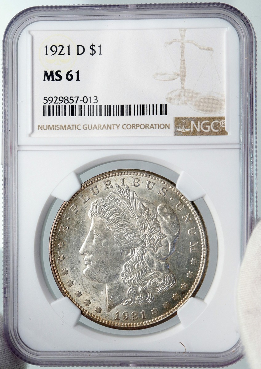 1921 D UNITED STATES of America SILVER Morgan US Dollar Coin EAGLE