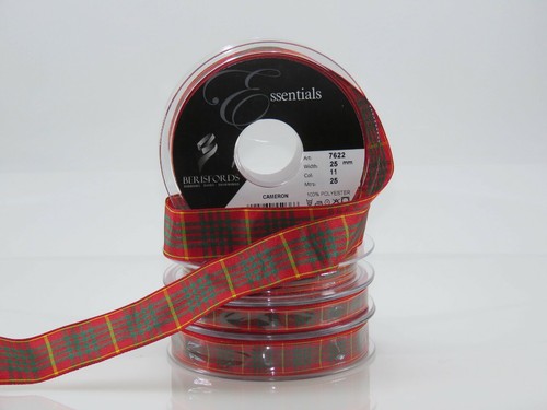 Berisfords Scottish Tartan Ribbon 25m Reel - Choice of 4 Widths and 17 Patterns - Picture 12 of 18