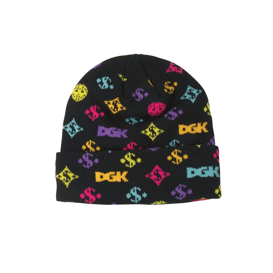 Вязаная шапочка с манжетами DGK Dirty Ghetto Kids Monogram Beanie черная 5690₽